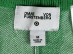 Diane von Furstenberg Womens M Green Ginkgo Sweater Knit Flare Pants