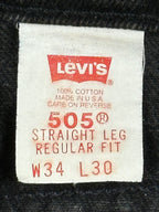 Vintage Levis 505 Jeans Mens 34x30 Black Made In USA Painted Distressed Grunge