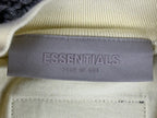 Fear of God Essentials T Shirt Mens Large L Cream Beige Oversized Boxy Logo Tee