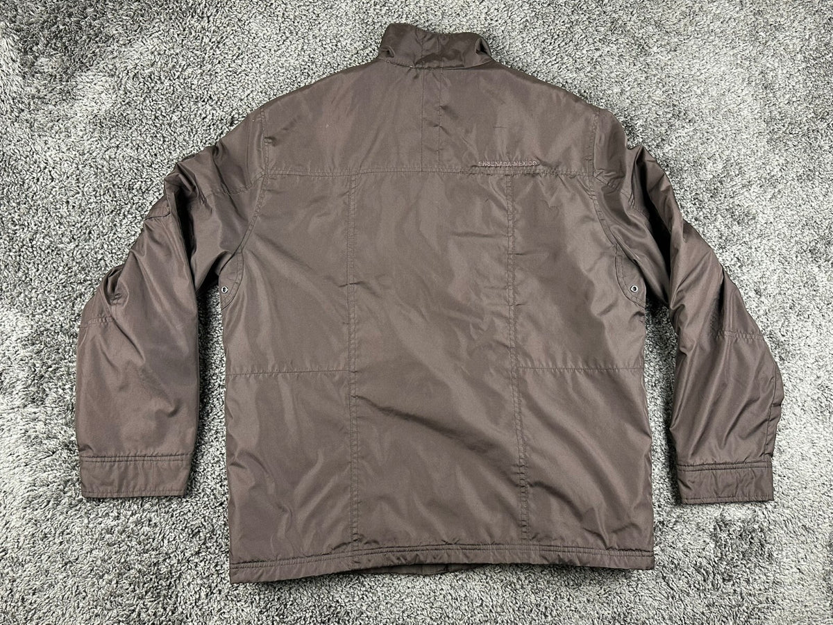 Alexander Julian American Modern Mens L Hussongs Ensenada Brown Quilted Jacket