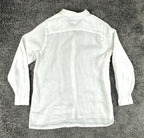 J. Jill Womens White 100% Linen Long Sleeve Button Up Shirt Size S Love Linen