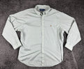 Vintage Polo Ralph Lauren Shirt Mens Classic Fit Sage Green LS Sz 18 36/37