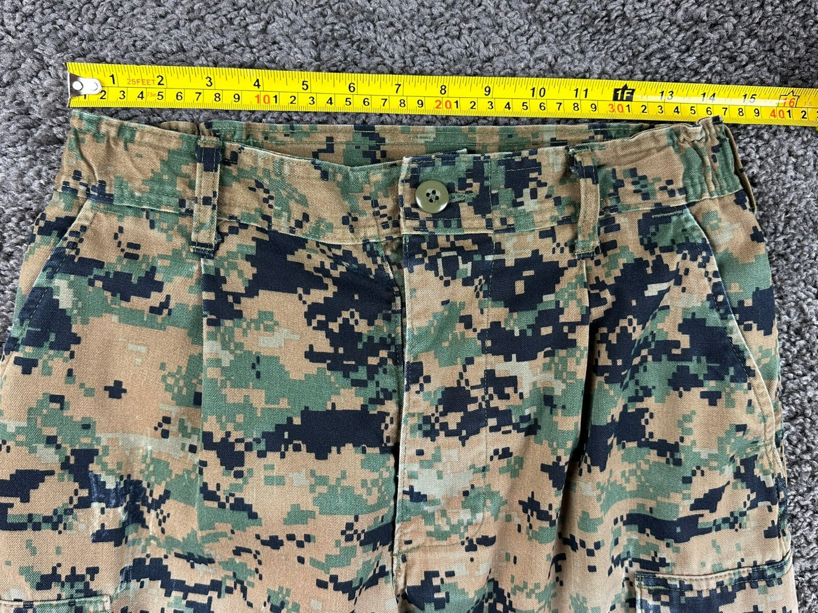 USMC Woodland MARPAT Combat Utility Pants Long Military Cargo Trousers Sz Small