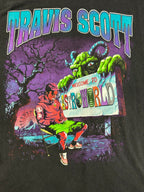 Travis Scott Astroworld Shirt Men Black Graphic Tee Welcome To Astroworld Sz XL