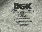 DGK All Day 02 T-Shirt Mens Gray Dirty Ghetto Kids Skateboard Tee Shirt Sz Large