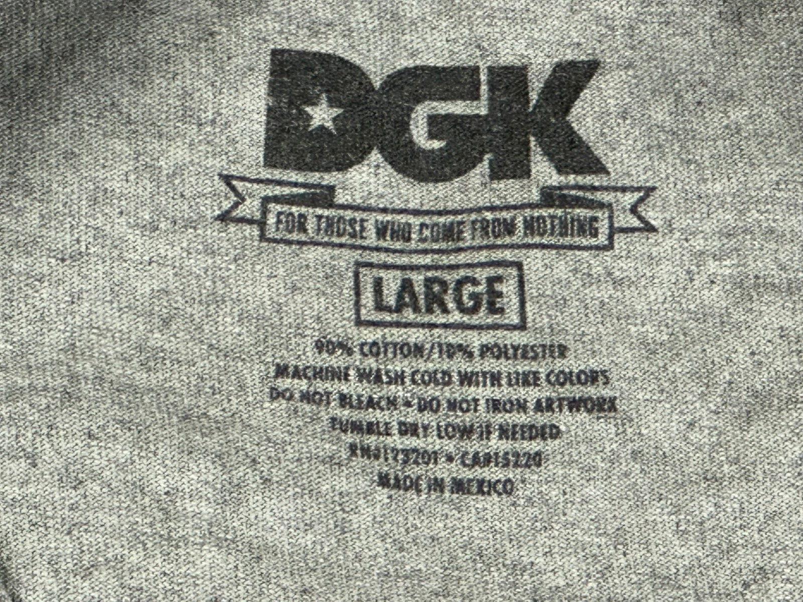 DGK All Day 02 T-Shirt Mens Gray Dirty Ghetto Kids Skateboard Tee Shirt Sz Large