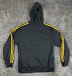 Adidas Los Angeles Lakers Hoodie Mens Black Gold 3 Stripes NBA Pullover Sz Large
