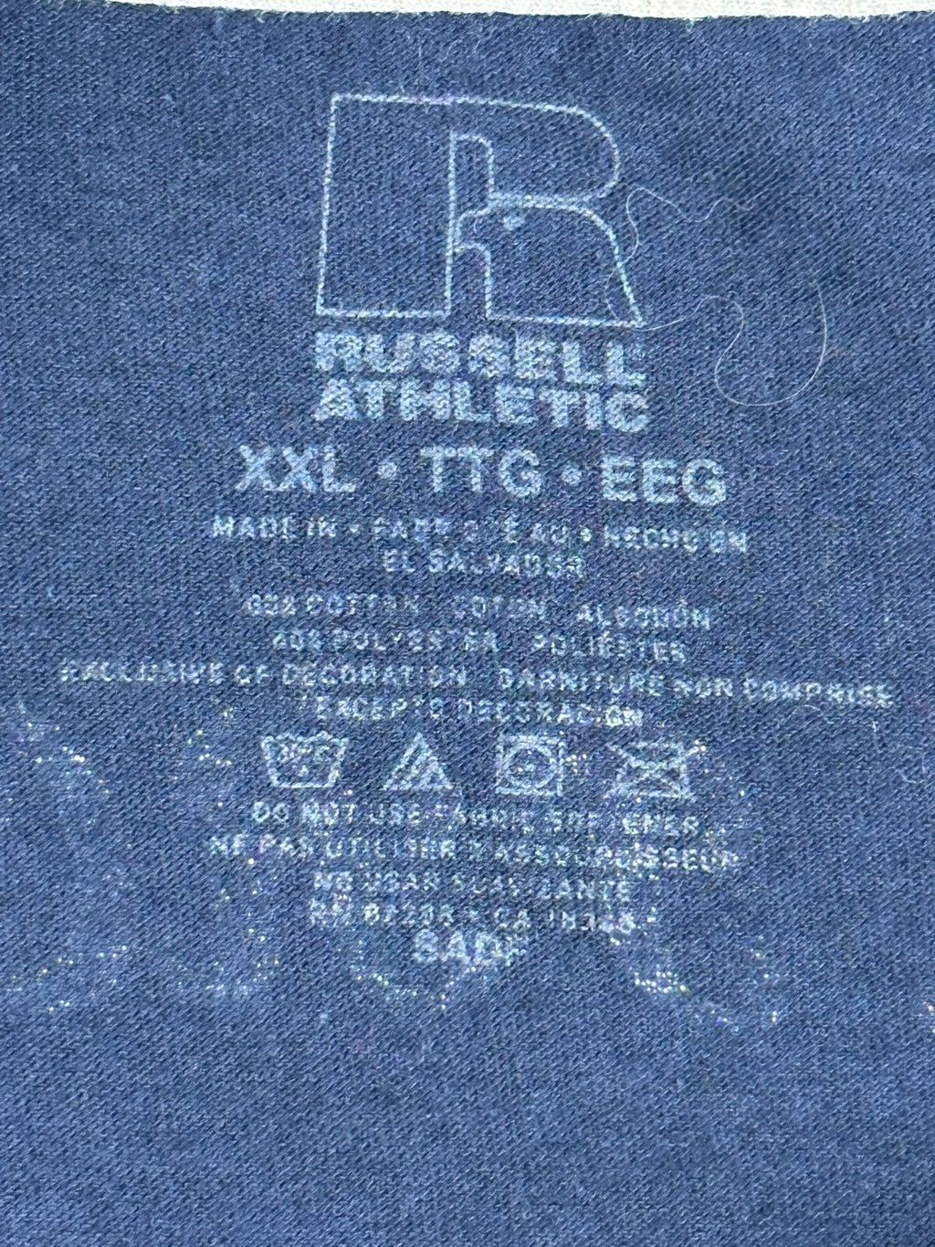 Mens XXL Navy Blue Quantico Area CPO USN Graphic T-Shirt Semper Progredi
