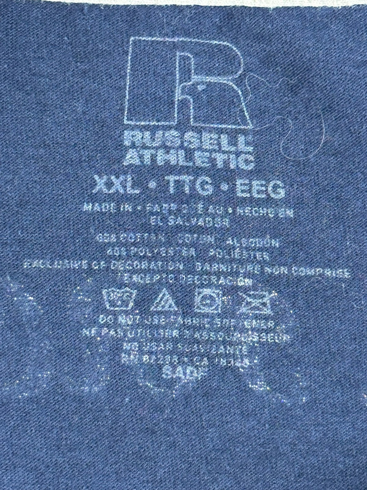 Mens XXL Navy Blue Quantico Area CPO USN Graphic T-Shirt Semper Progredi