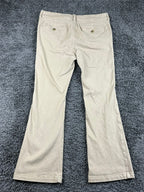 American Eagle Kick Boot Pants Women's Tan Stretch Flare Leg Y2K Sz 12