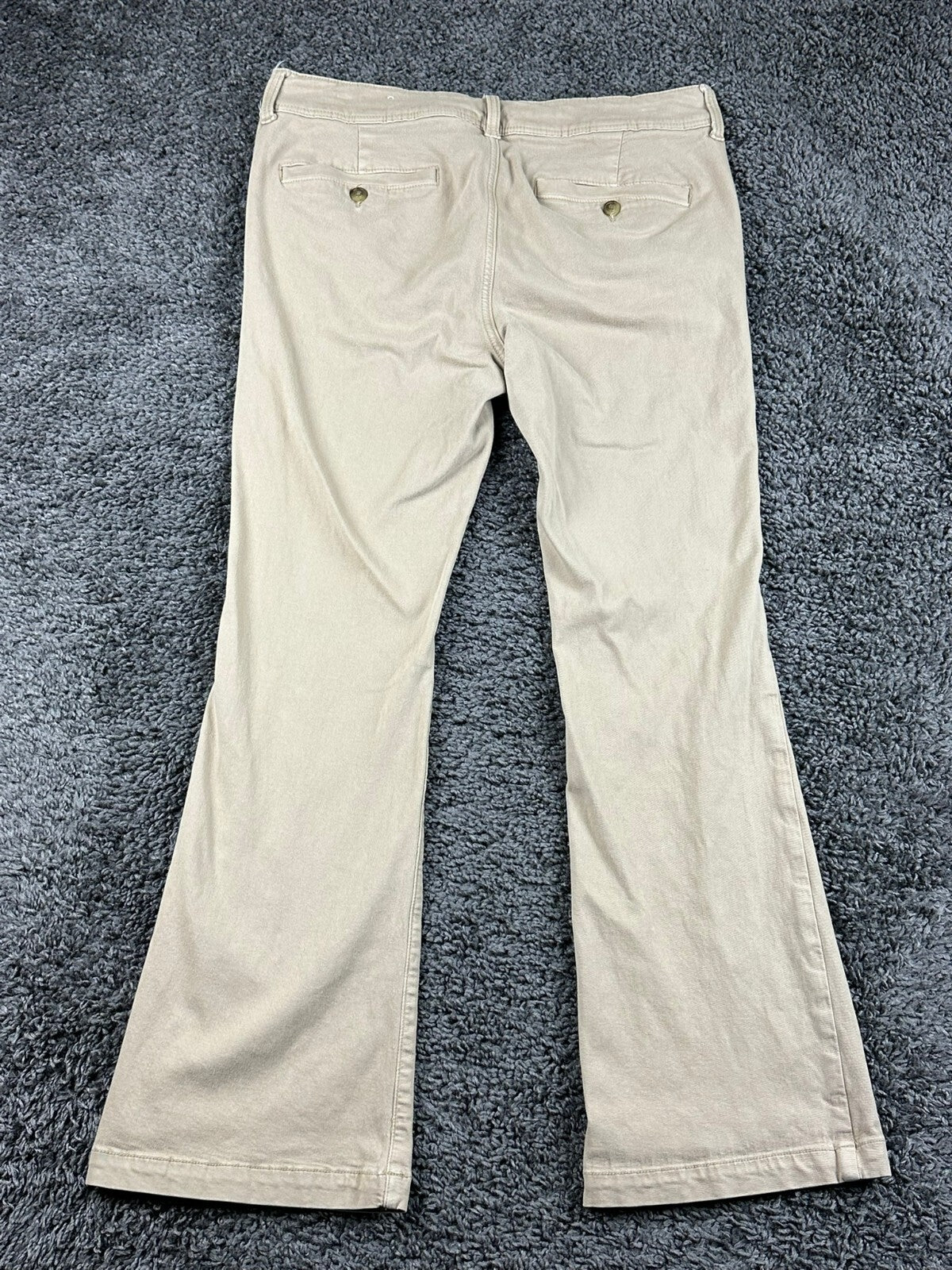 American Eagle Kick Boot Pants Women's Tan Stretch Flare Leg Y2K Sz 12