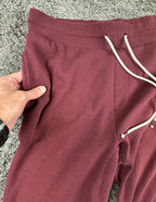 True Religion Core Jogger Sweatpants Mens L Burgundy Horseshoe Logo Lounge Pants