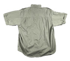 Vintage Columbia Mens XL Olive Green Cotton Safari Field Shirt Epaulets 90s
