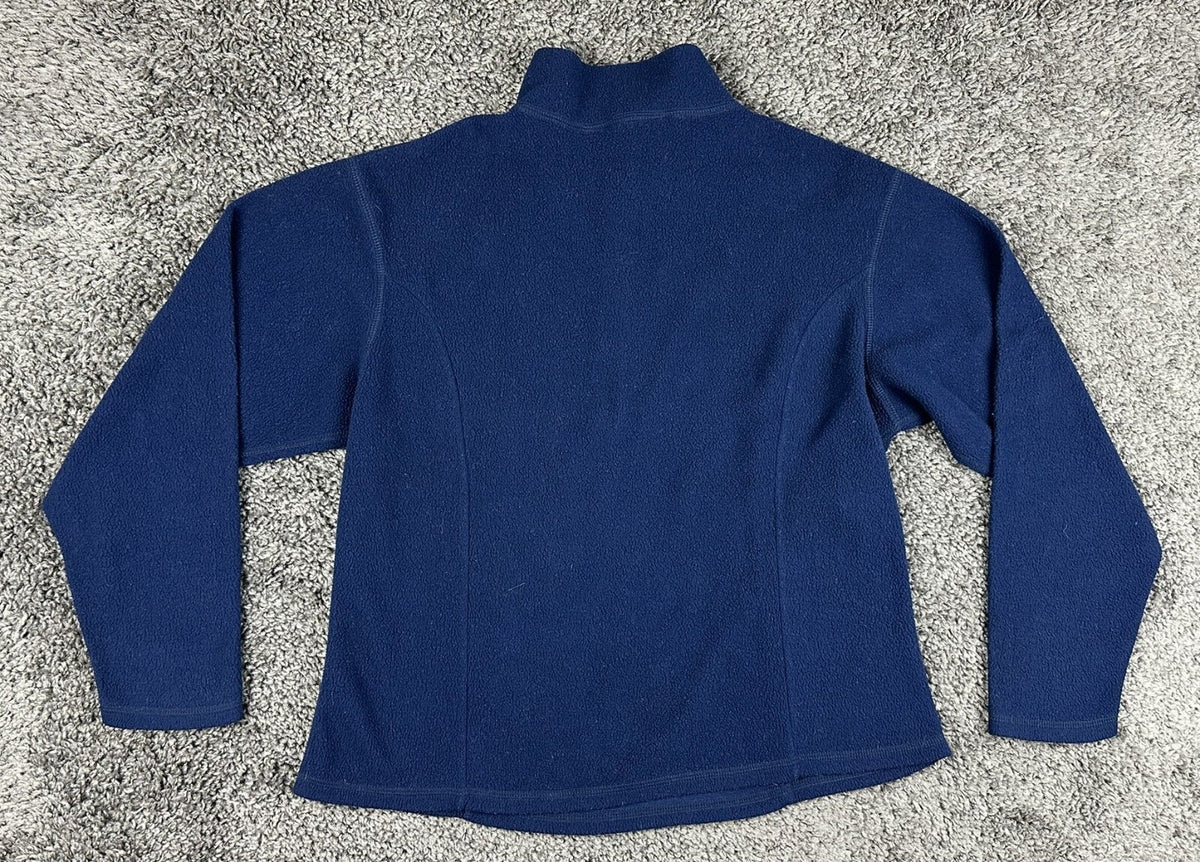 Vintage Black Diamond Womens Large Blue 1/4 Zip Fleece Pullover Jacket Top