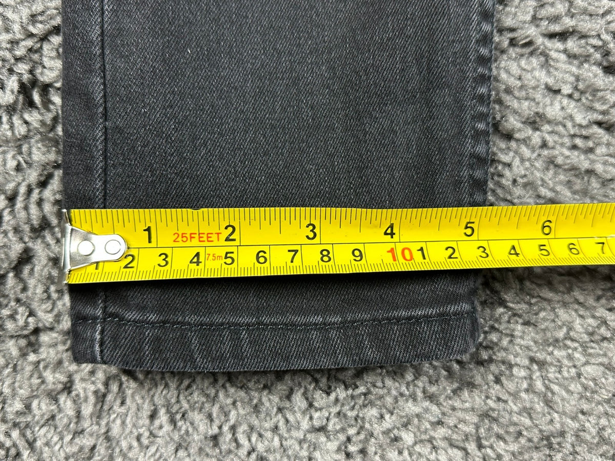 Levis Mens 32x30 Black Skinny Taper Jeans Washed Denim 5 Pocket Casual Pants