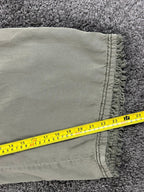 C&C California Pants Womens M Olive Green 100% Lyocell Wide Leg Crop Raw Hem