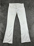 Hudson Womens Size 30 White Stretch Denim Bootcut Jeans Double Button