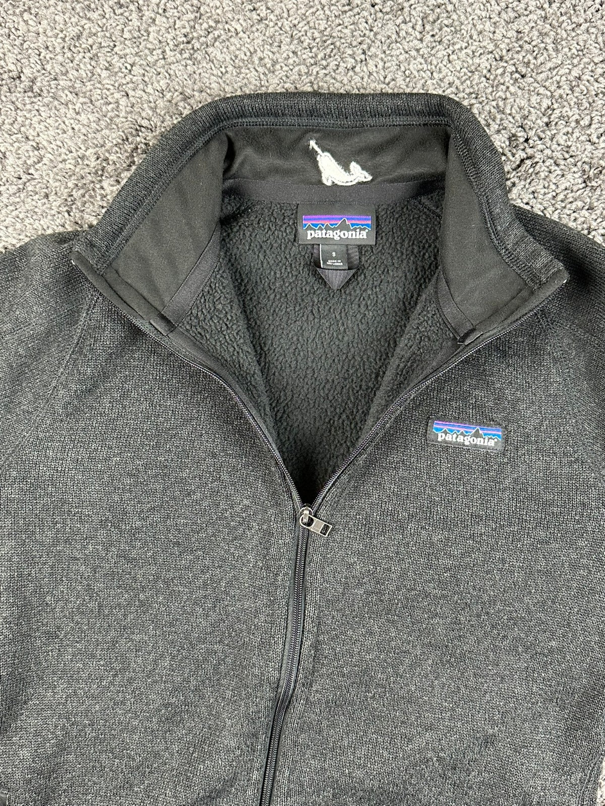 Patagonia Better Sweater Jacket Womens  Black Full Zip Fleece Embroidered Sz S