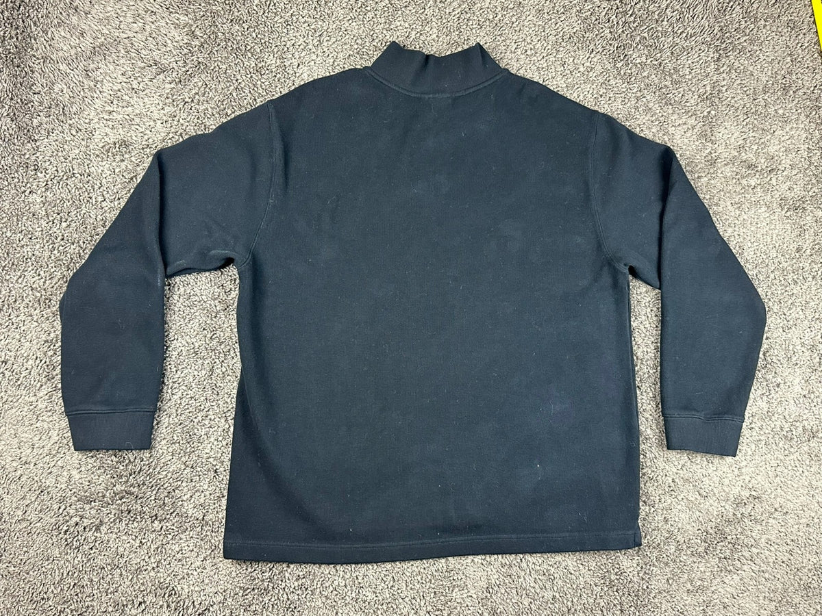 Rodd & Gunn Mens 2XL Black 100% Australian Cotton 1/4 Zip Pullover Sweater
