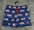 Baseballism x USA Baseball  Mesh Athletic Shorts Navy Blue Large Pockets NWT