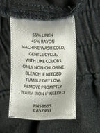 Caslon Womens Gray Linen Blend Elastic Waist Casual Pull On Pants Sz XS