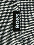 BOSS Hugo Boss Parlay 192 Mercerized Polo Shirt Men Gray Black Micro Pattern M