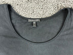 Eileen Fisher Black Stretch Silk Jersey Scoop Neck Short Sleeve Tunic Top Sz XL