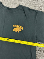 Seager Co Men's Bulldog T-Shirt Black Graphic Crew Neck Short Sleeve Cotton XL