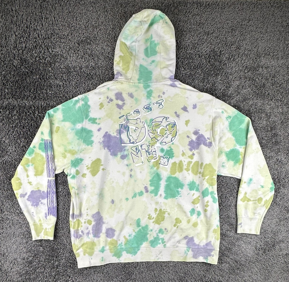 Nike Mens 3XL Sportswear Club Fleece Ice Dye Pullover Hoodie Space Purple