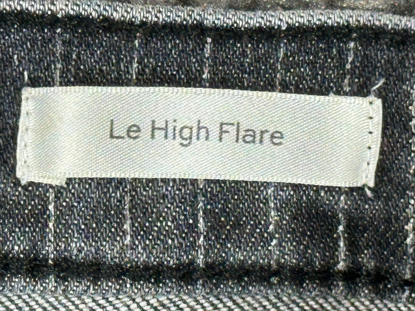 FRAME Le High Flare Jeans 25 Charcoal Pinstripe High Rise Stretch Denim Pants