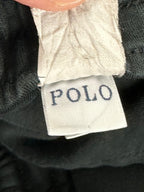 Polo Ralph Lauren Mens M Black White Stripe Interlock Track Pants Joggers