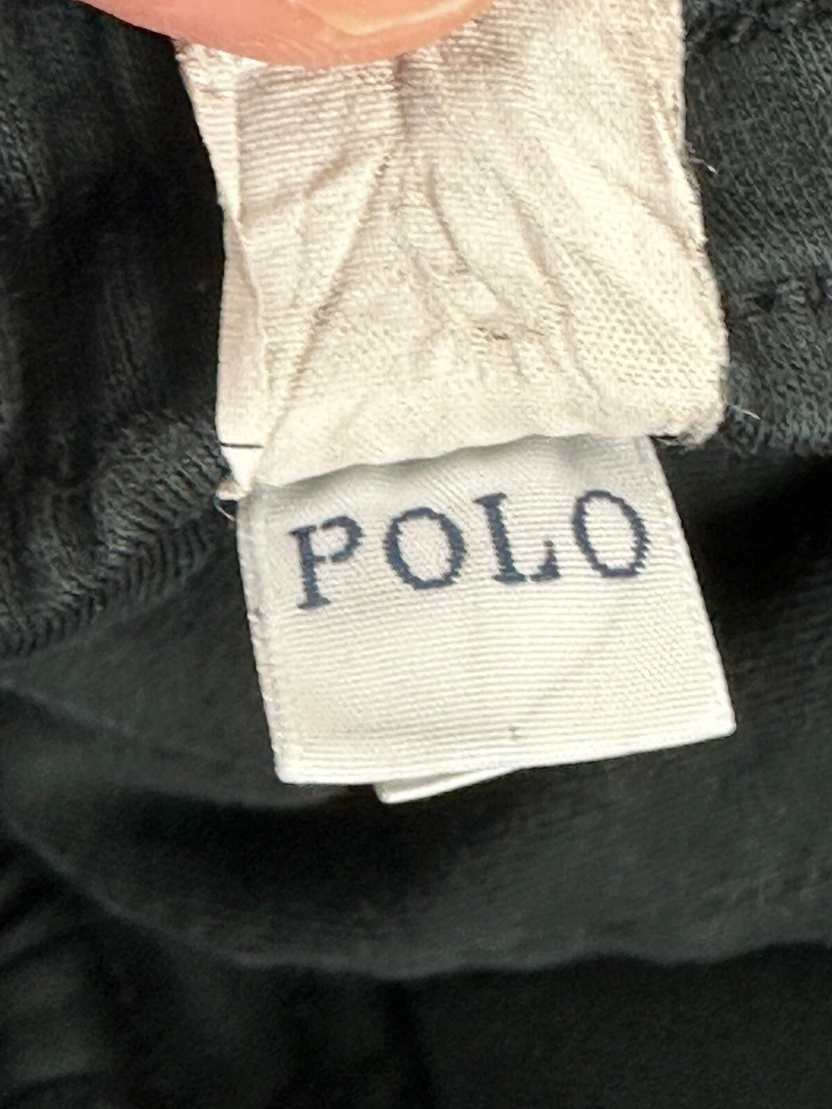 Polo Ralph Lauren Mens M Black White Stripe Interlock Track Pants Joggers