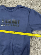 Taylor Swift The Eras Tour Concert Crewneck Sweatshirt Blue Women XS Tour Dates