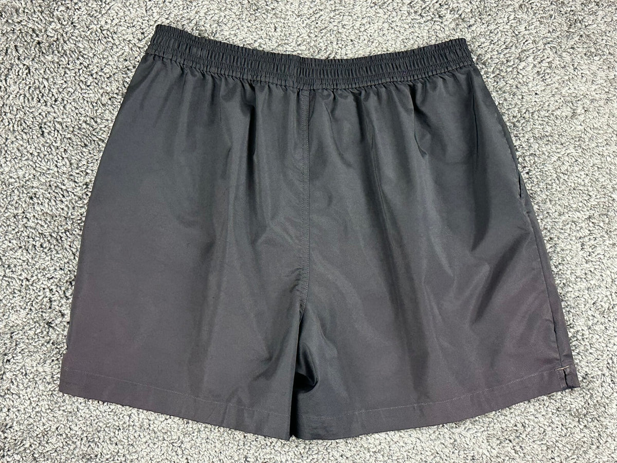 Vintage Adidas Mens XL Black Tennis Golf Athletic Shorts Elastic Zip Fly Y2K