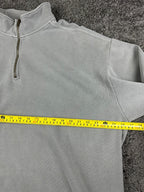 Comfort Colors 1580 Mens 2XL Grey Garment Dyed Quarter Zip Sweatshirt Pullover