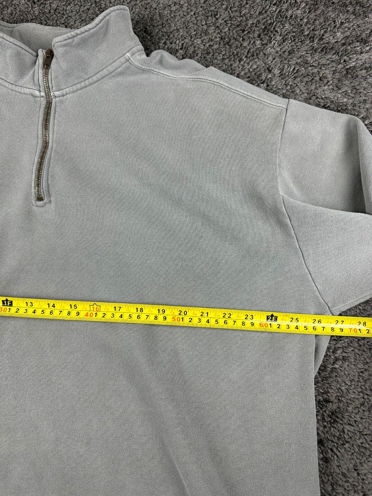 Comfort Colors 1580 Mens 2XL Grey Garment Dyed Quarter Zip Sweatshirt Pullover