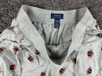 Polo Ralph Lauren Mens L Grey All-Over Print Polo Bear Sleepwear Jogger Pants