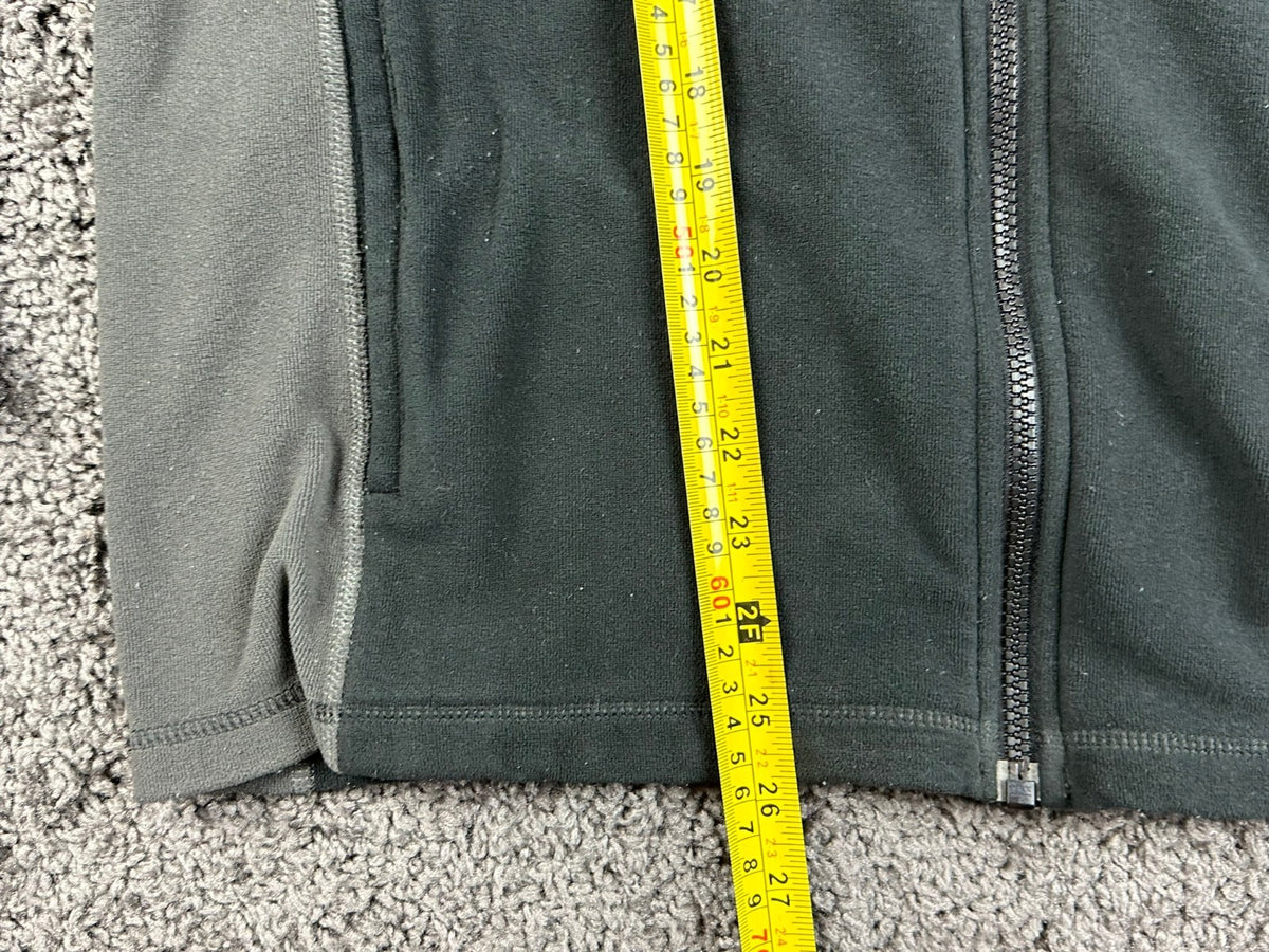 The North Face Polartec Fleece Jacket Mens Medium Full Zip Black Grey