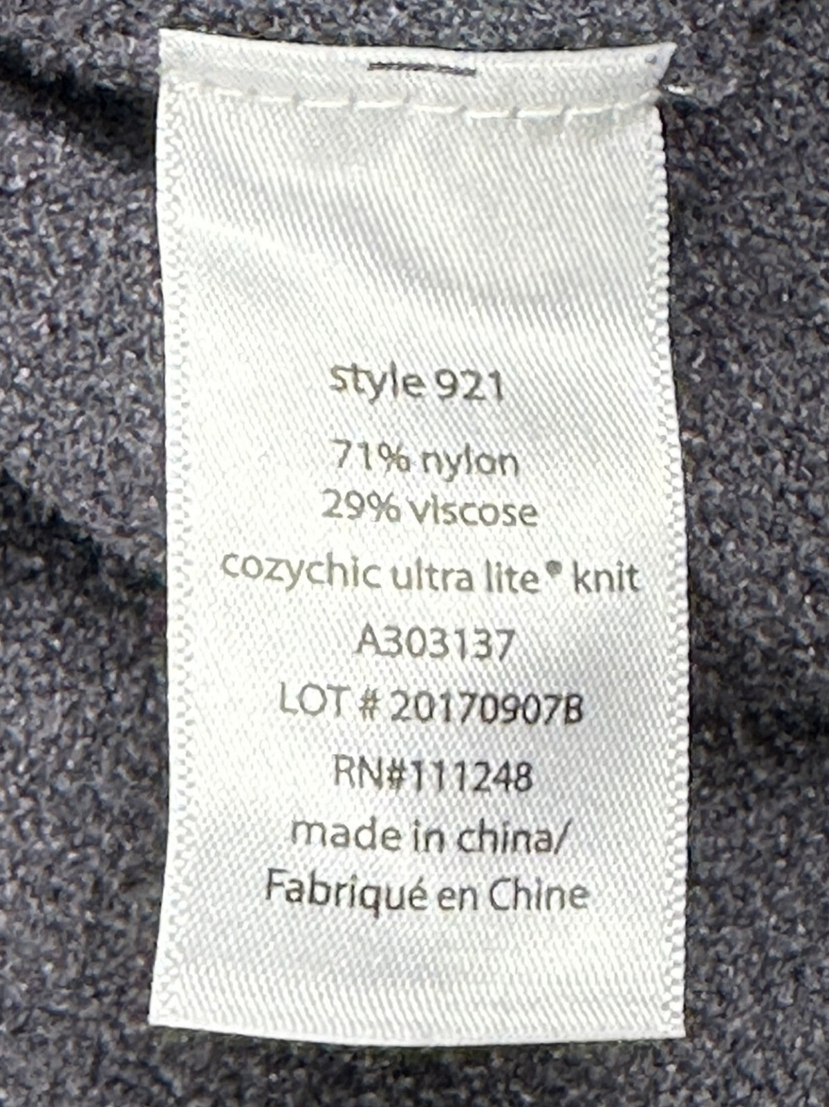 Barefoot Dreams CozyChic V-Neck Shirt Dress Gray One Size Plus Short Sleeve