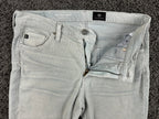 AG Adriano Goldschmied The Prima Ankle Corduroy Pants  Gray Slim Women Size 28R