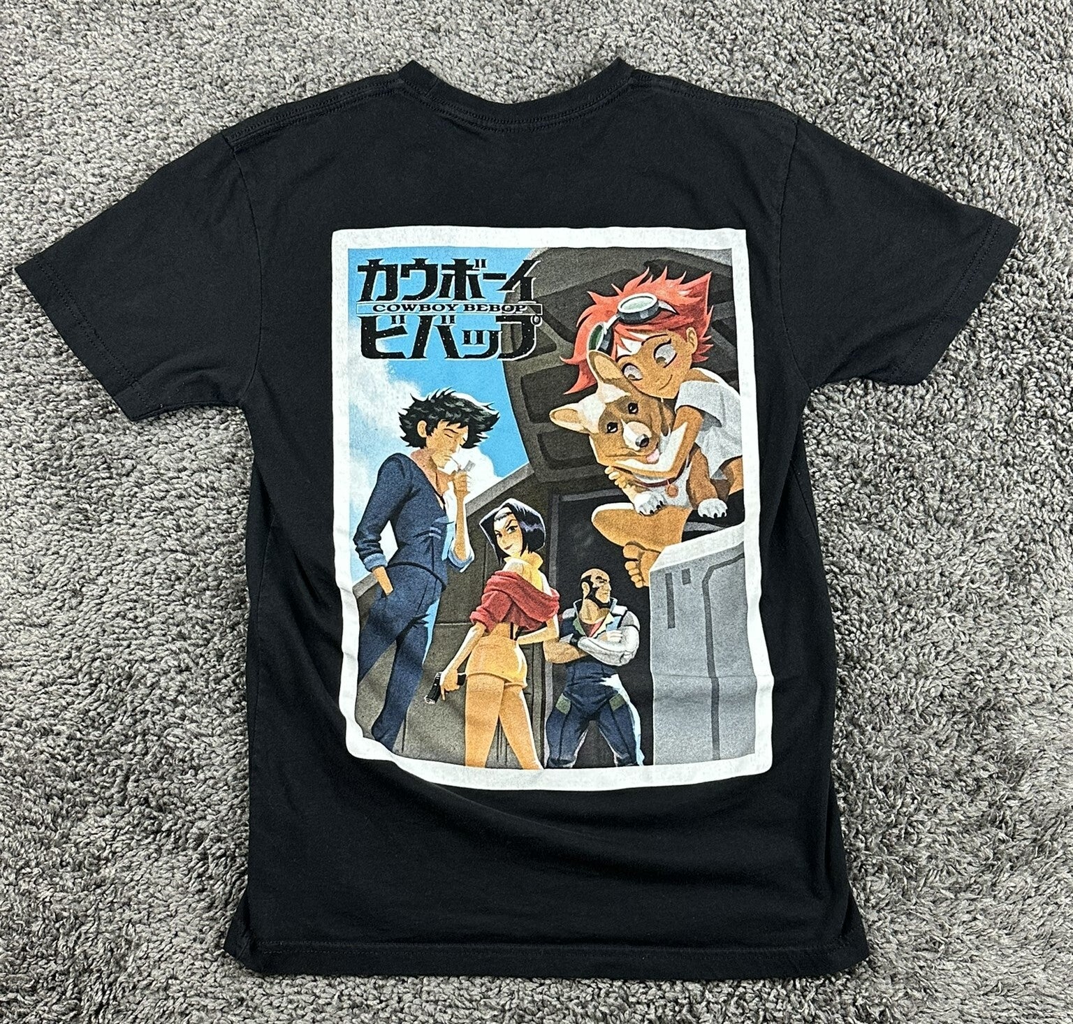 Cowboy Bebop Shirt Black BoxLunch Anime Graphic Crew Tee Spike Faye Sz Small