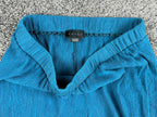 Hatch Women's Size 4 Blue Crinkle Pull-On Casual Pants Relaxed Trousers