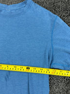Lululemon Womens Short Sleeve Athletic Shirt Heather Blue Gym Running Tee Sz S