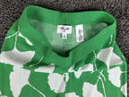 Diane von Furstenberg Womens M Green Ginkgo Sweater Knit Flare Pants