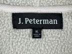 J. Peterman Mens XL Olive Green Full Zip Sherpa Lined Hood Sweatshirt Hoodie