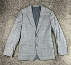 Bonobos Men's 38R Gray Plaid Slim Fit Wool Suit Jacket Blazer