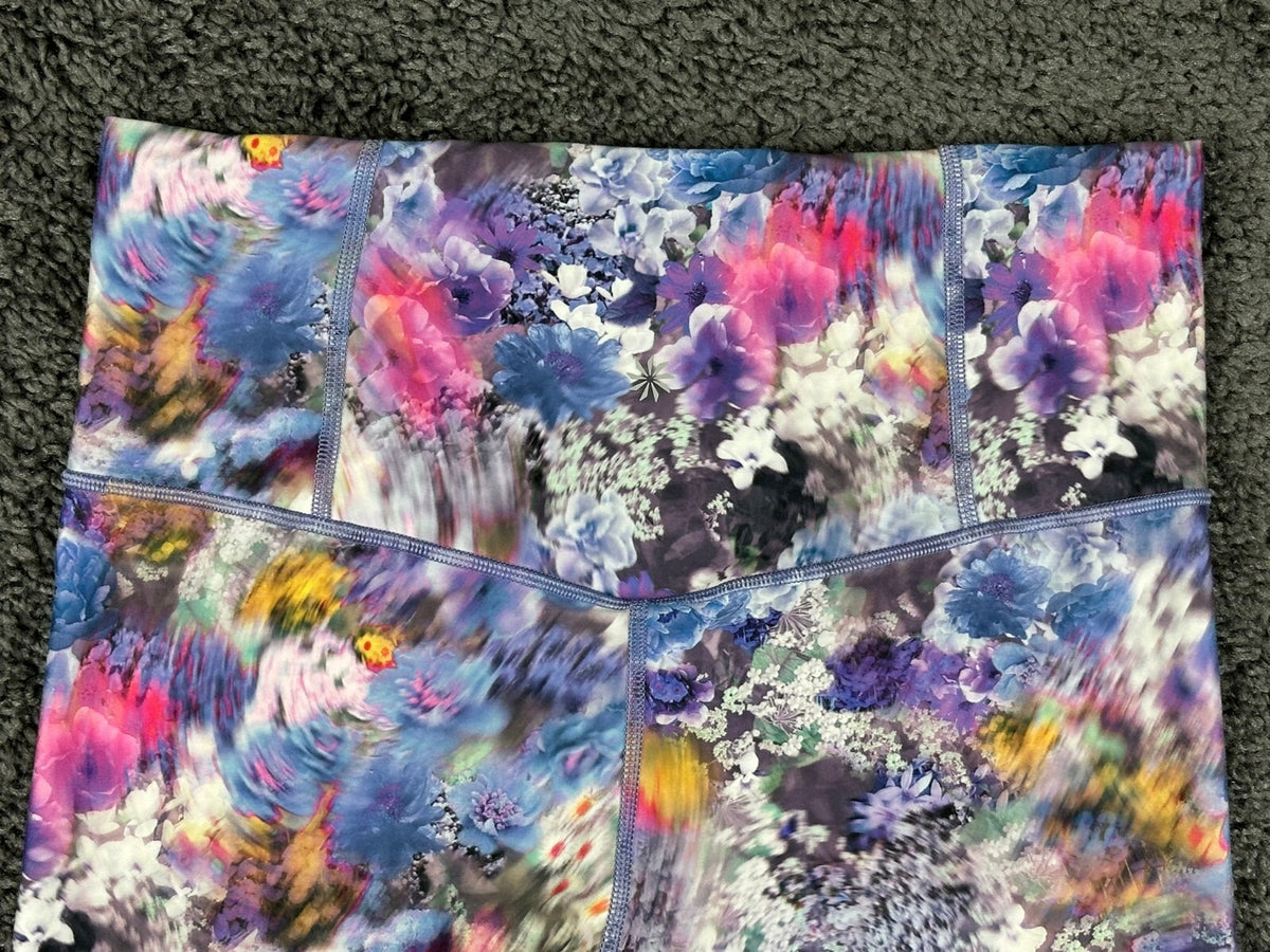 Athleta Elation Capris Floral High Rise Leggings Medium M Activewear