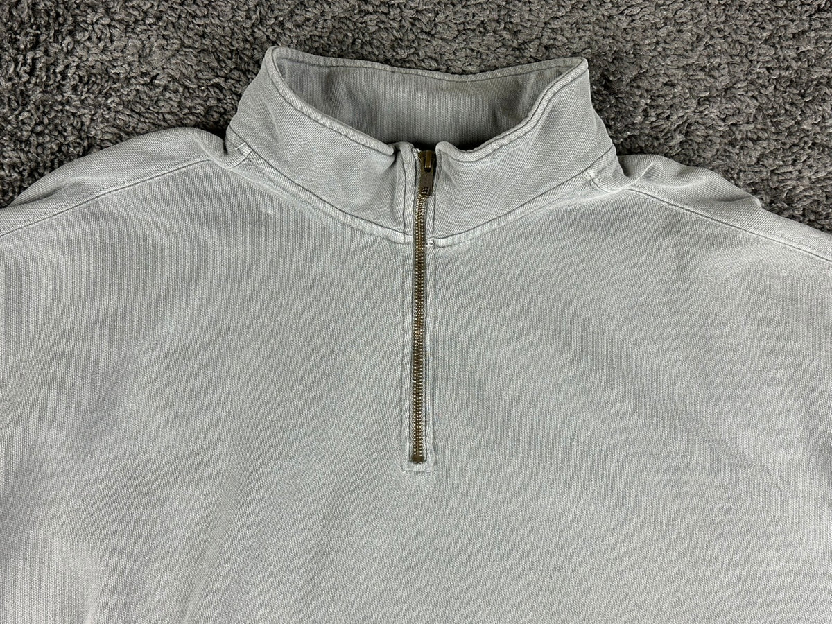 Comfort Colors 1580 Mens 2XL Grey Garment Dyed Quarter Zip Sweatshirt Pullover