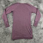 Athleta Criss Cross Sweatshirt Dress Purple Plum XS Long Sleeve Modal