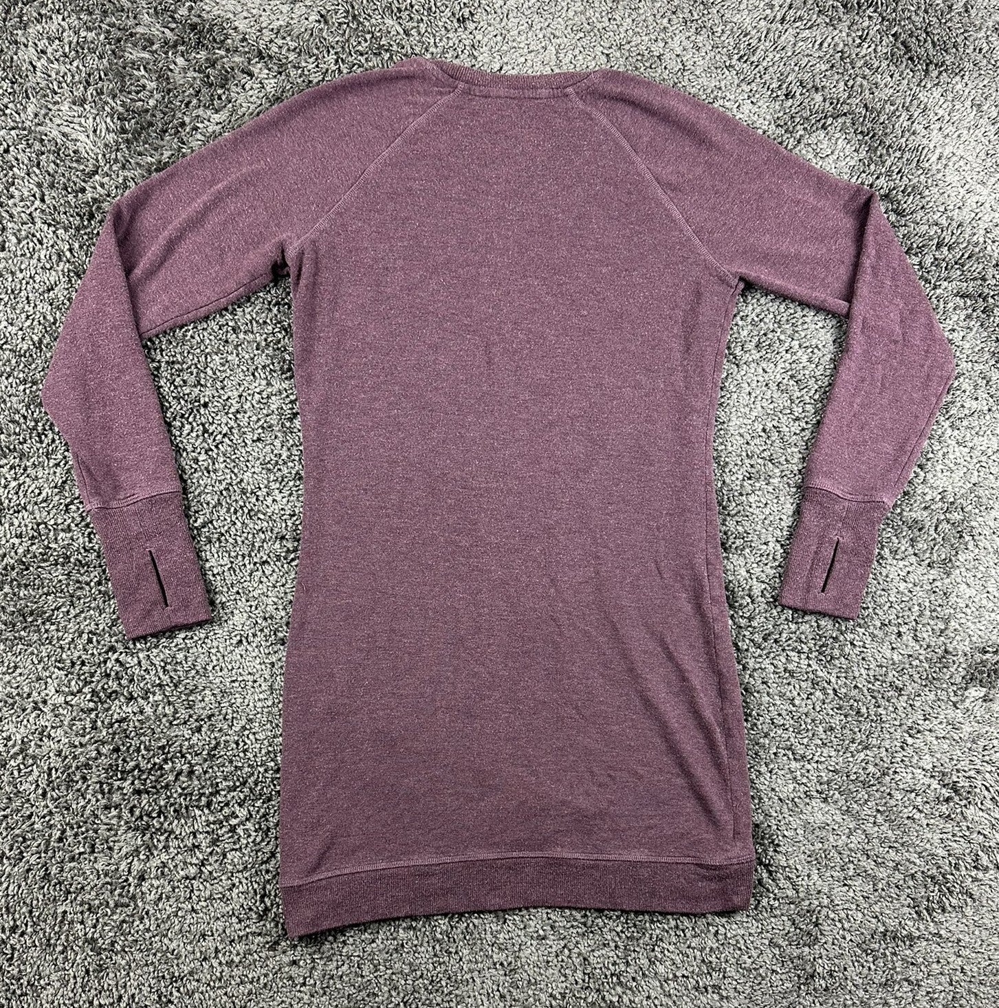 Athleta Criss Cross Sweatshirt Dress Purple Plum XS Long Sleeve Modal
